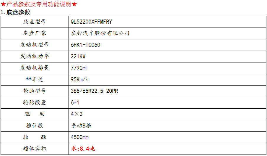 五十鈴8.5噸水罐消防車